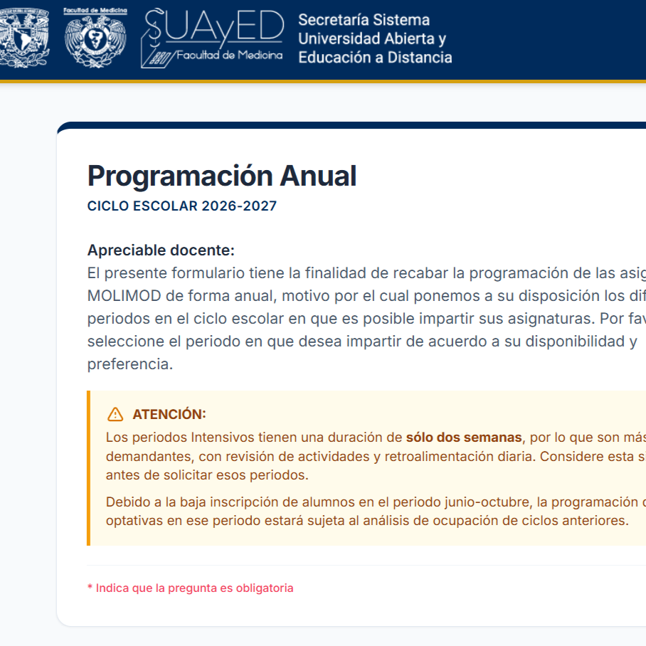 Plataforma FacMed MOLIMOD
